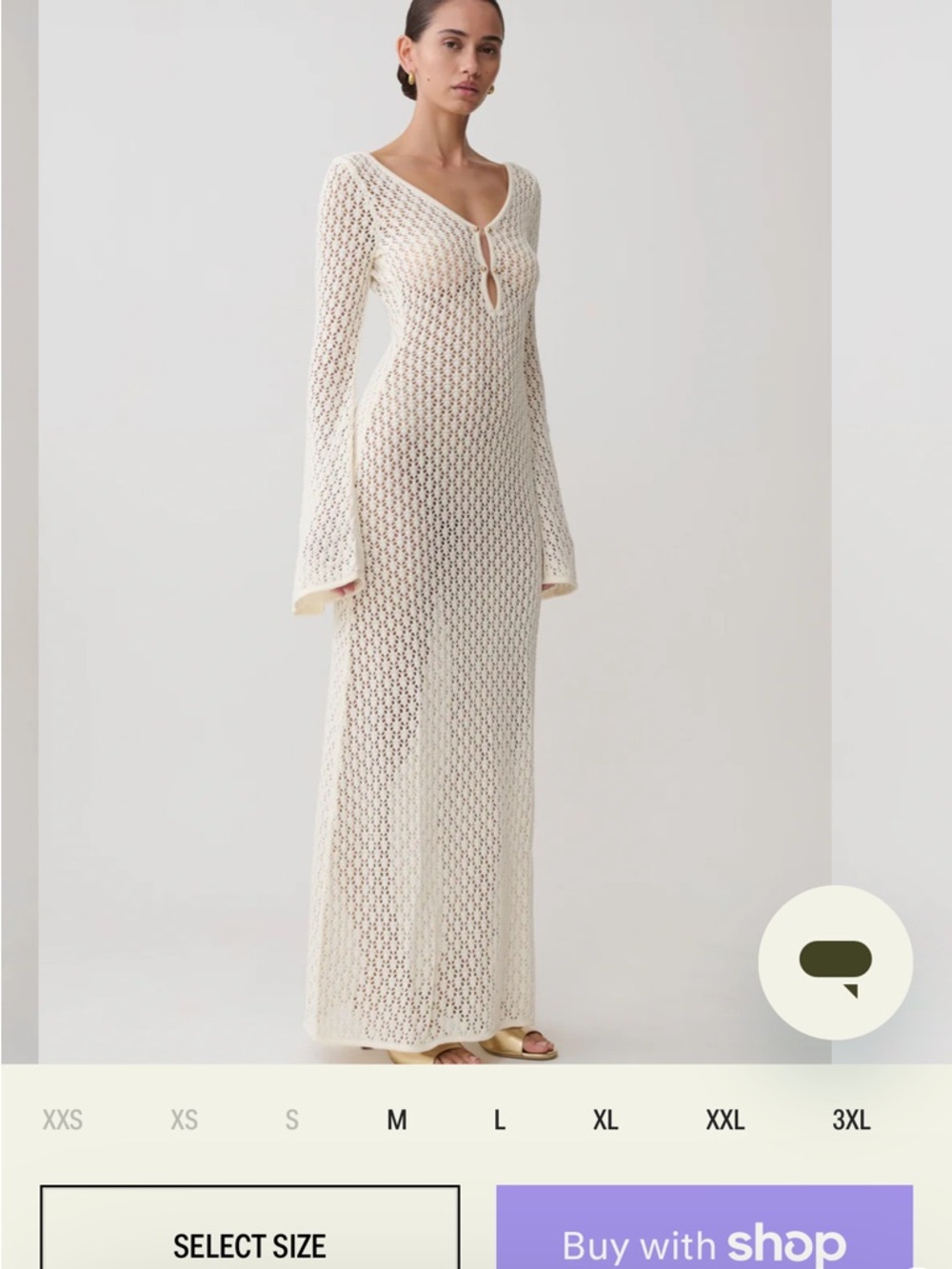 MESHKI KAYLEIGH CROCHET MAXI KNIT DRESS - Picture 3 of 8